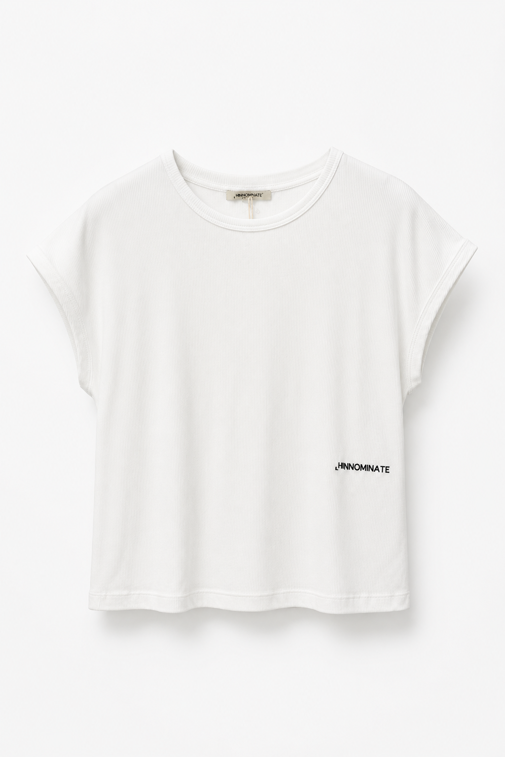 T-shirt Hinnominate Bianca a costine con Logo
