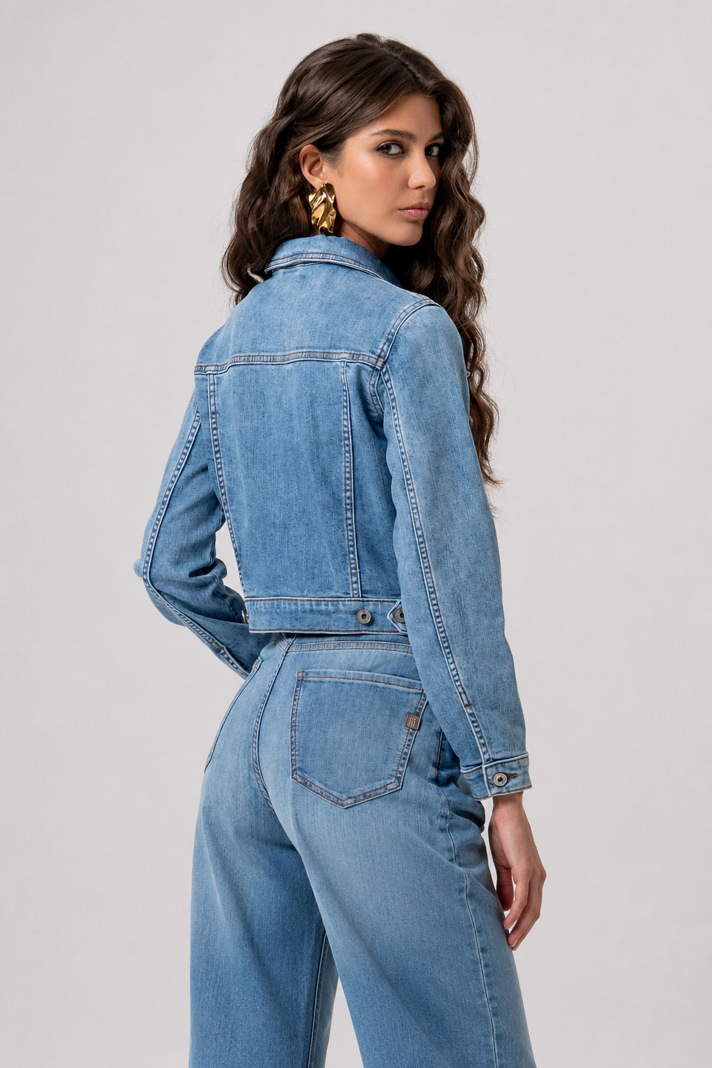 Giacca in denim cropped
