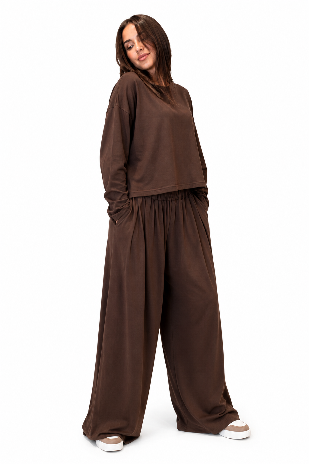 Felpa Crop ELEH Color Moro