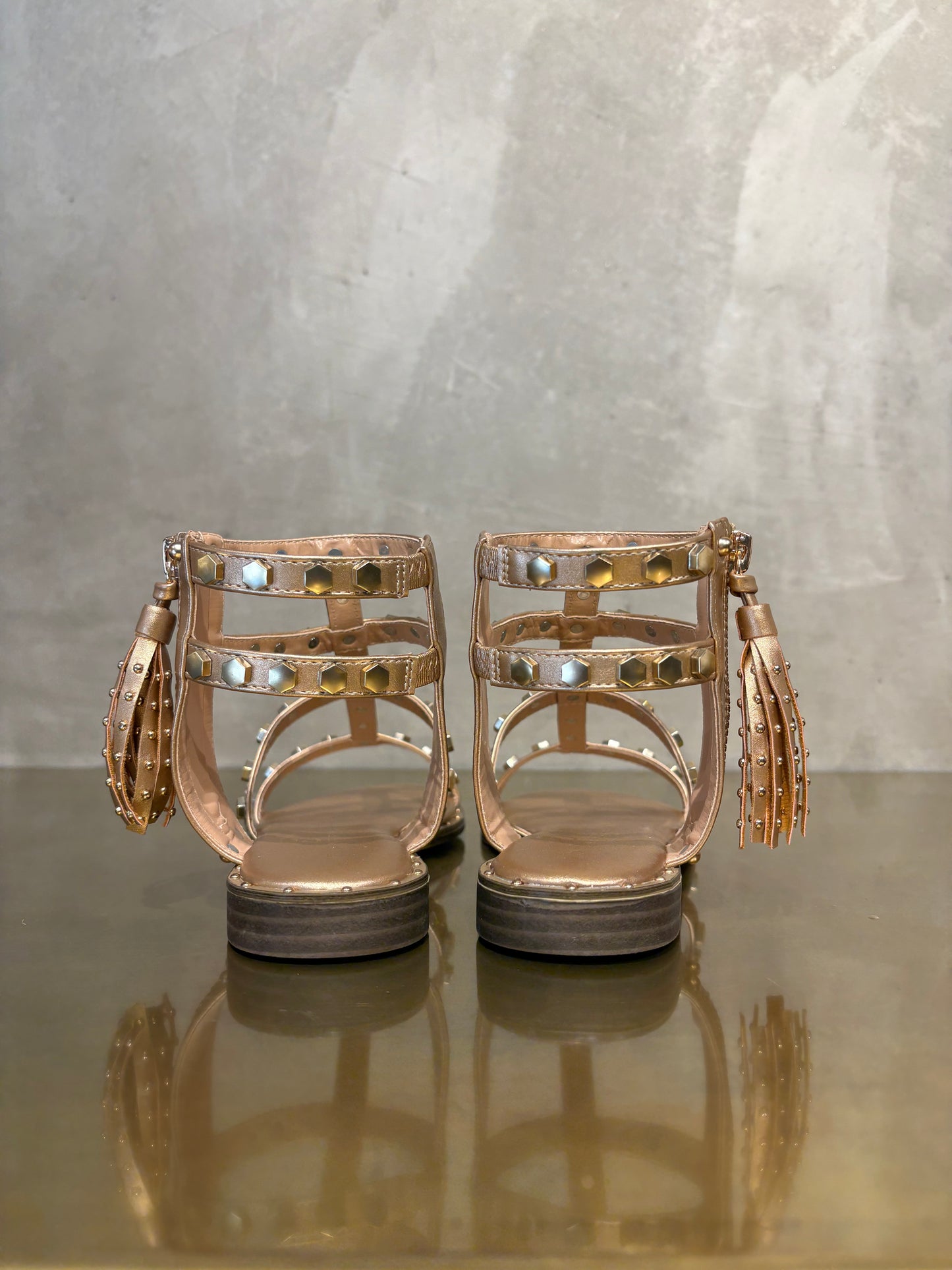 SANDALI FLAT ORO ROSA