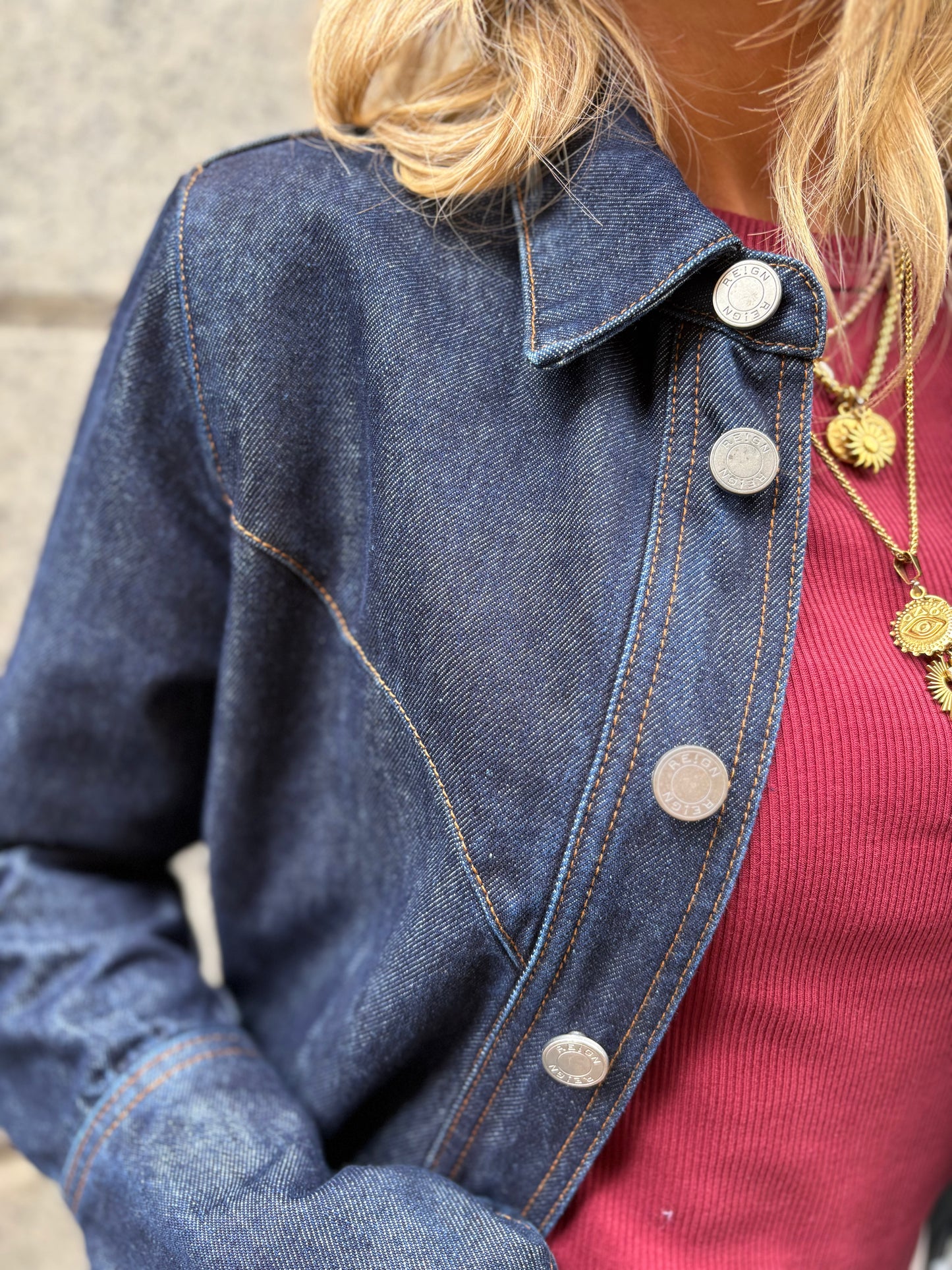 GIACCA IN DENIM BLU SCURO