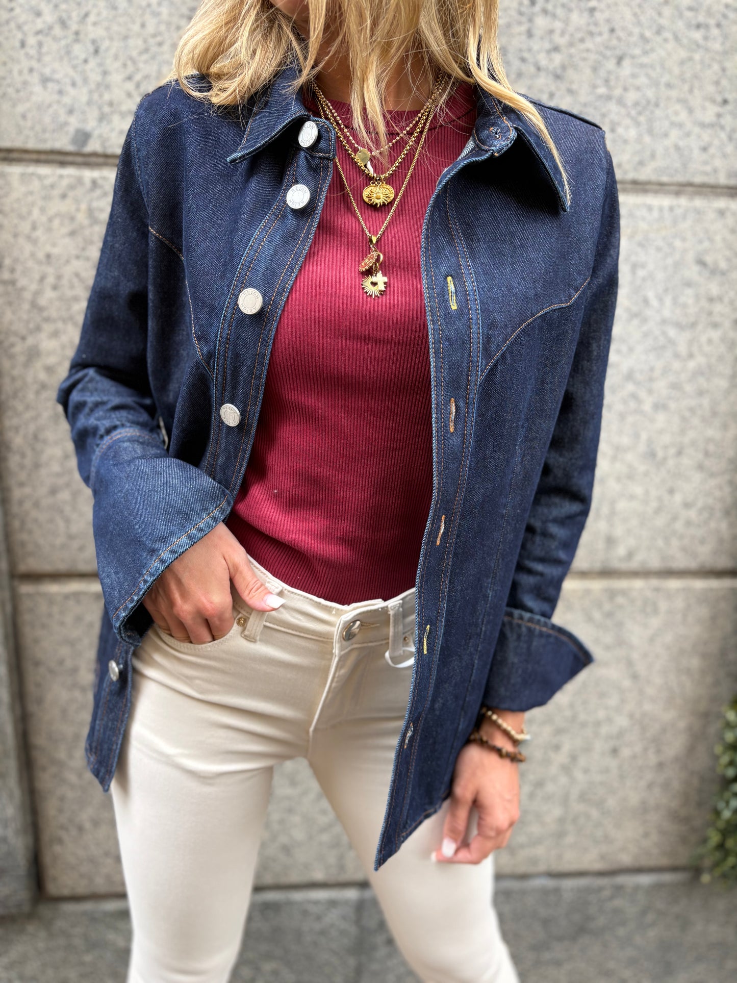 GIACCA IN DENIM BLU SCURO