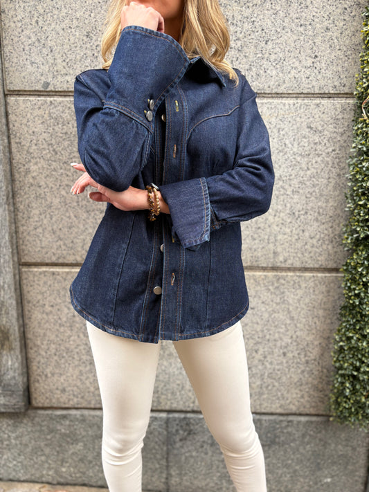 GIACCA IN DENIM BLU SCURO