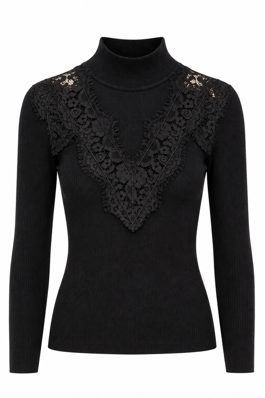Maglia VOILA Relish – Nera con pizzo