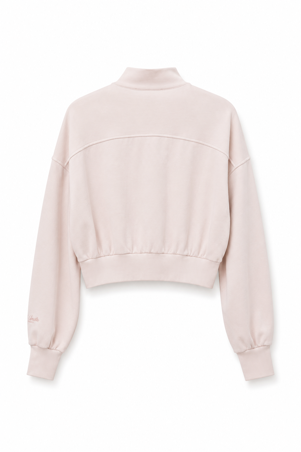 Felpa Crop con Zip Hinnominate – Rosa Cipria