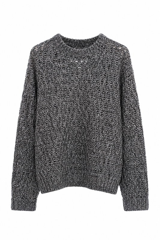 Maglia traforata ELEH grigia