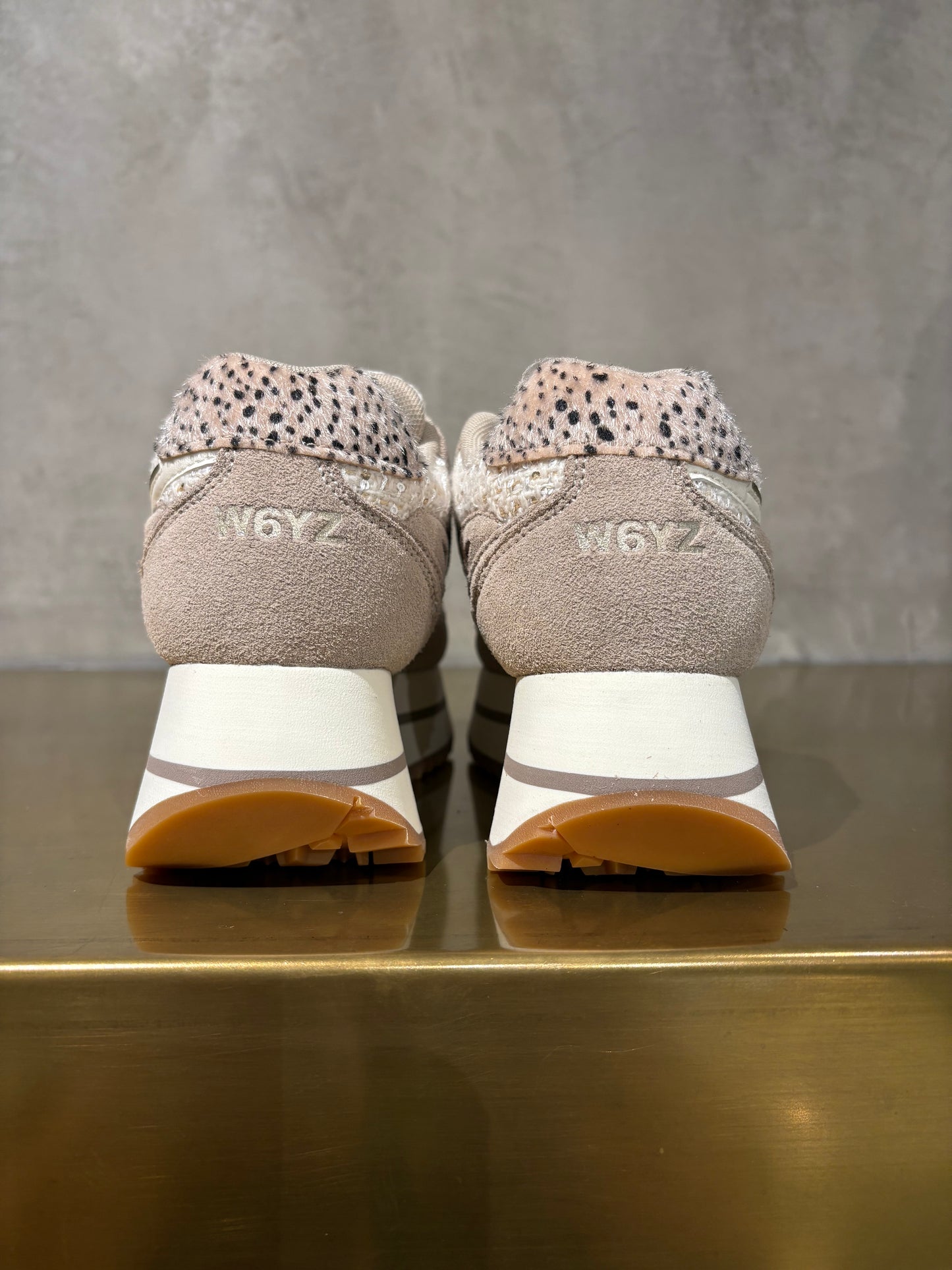 SNEAKERS W6YZ PLATFORRM BEIGE TWEED