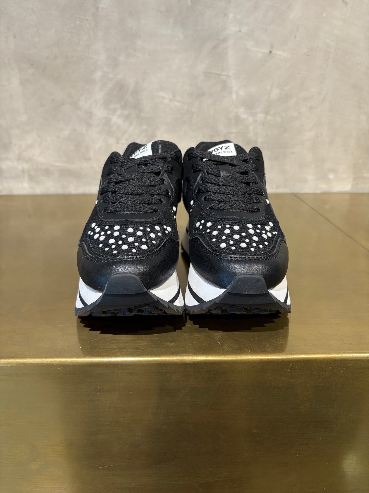 SNEAKERS W6YZ PLATFORM NERA CON PERLE