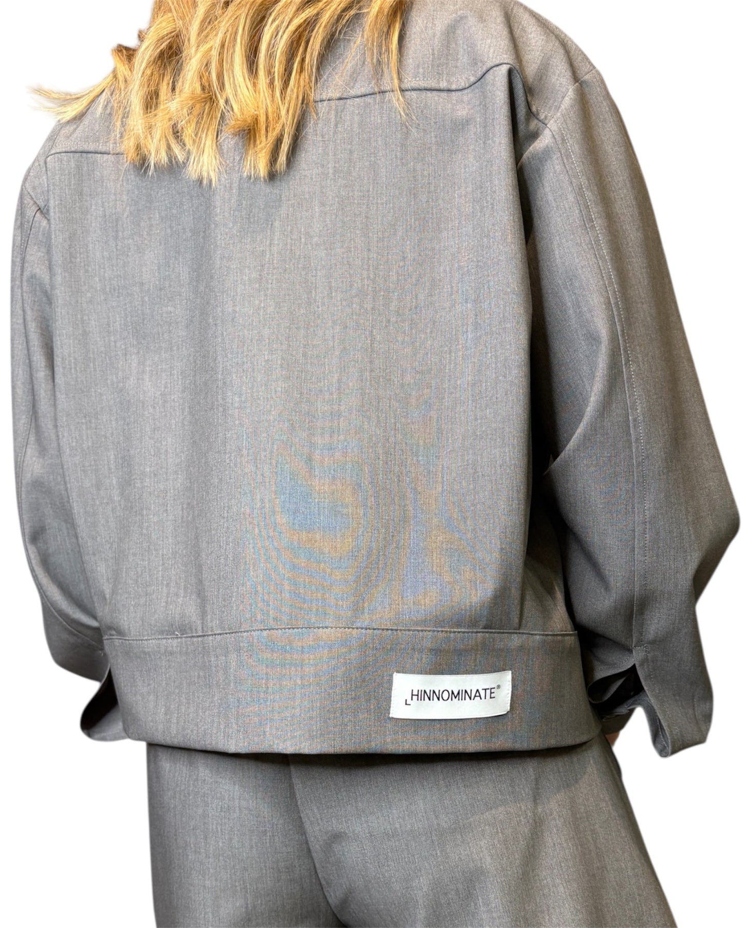 GIACCA CON ZIP HINNOMINATE GRIGIA