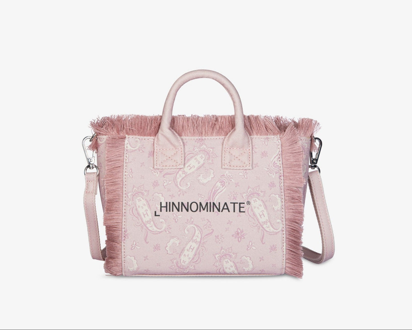 MINI SHOPPER HINNOMINATE CON STAMPA BANDANA ROSA CON FRANGE