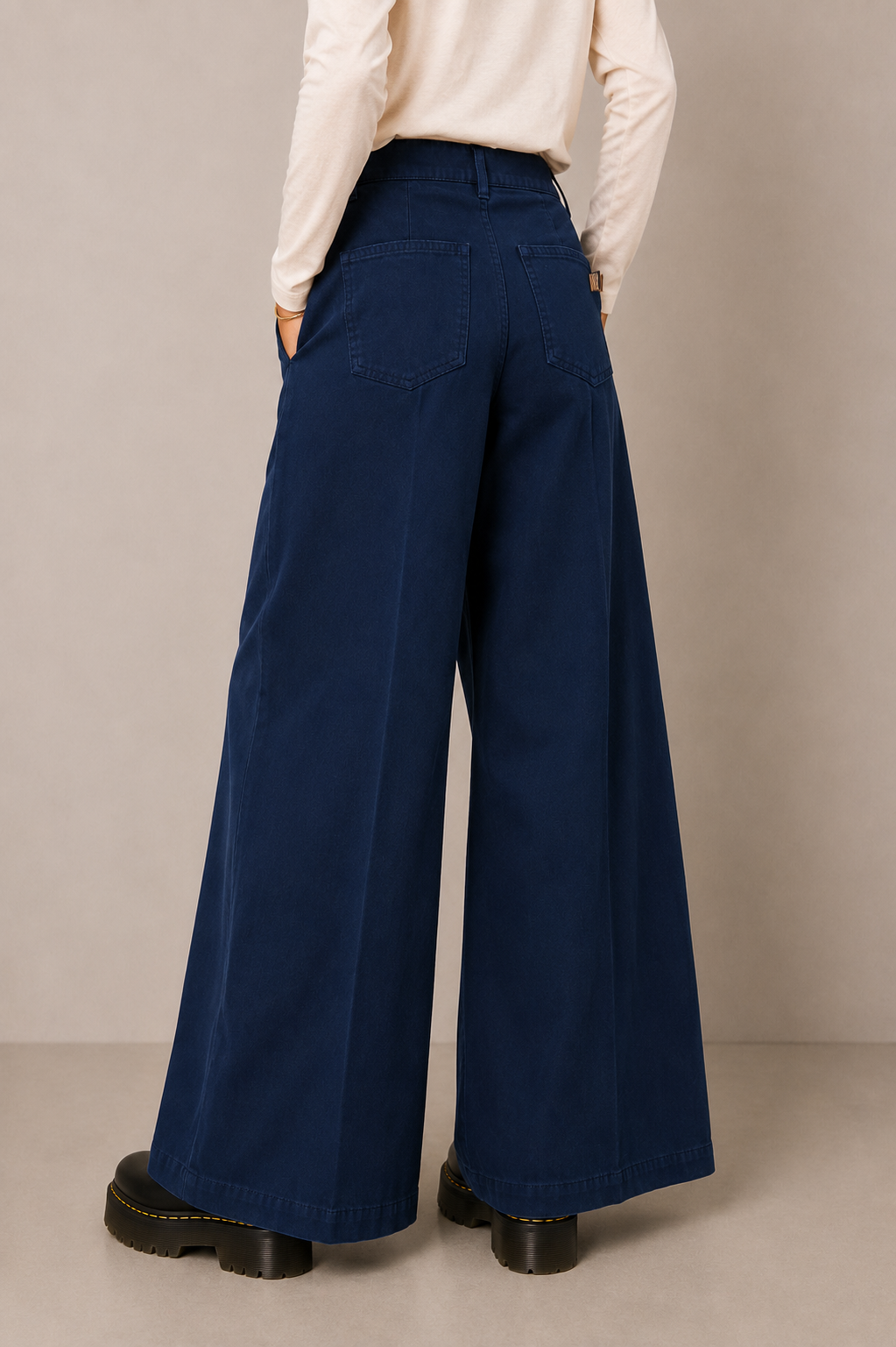 Pantalone Chino Flare Fracomina – Blu Navy