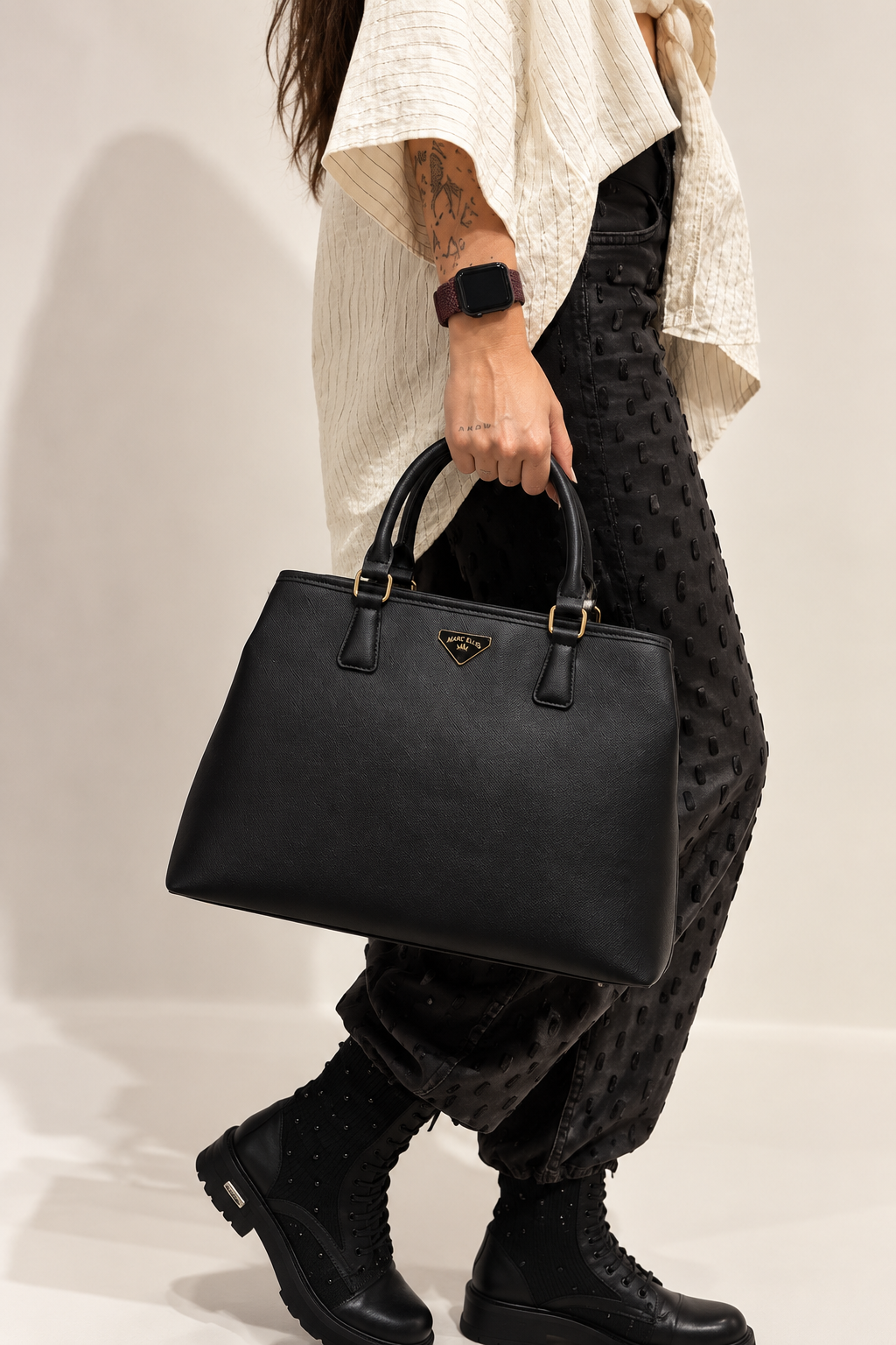 Borsa Marc Ellis Kassy MF – Black/Light Gold