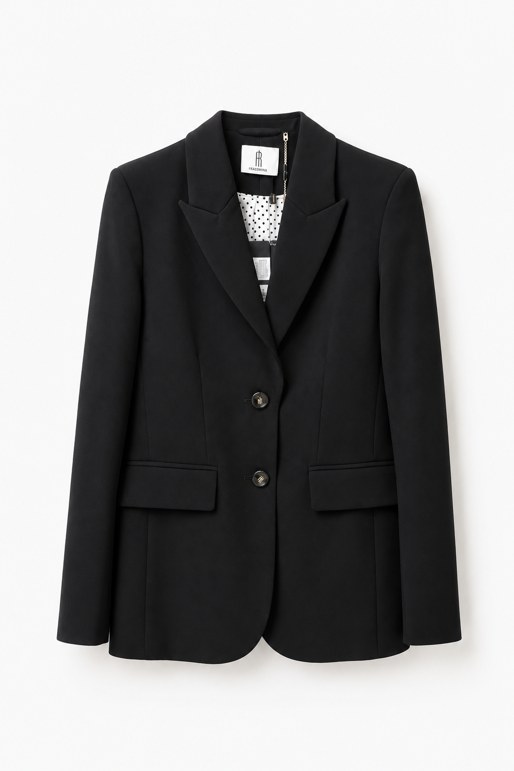 Giacca blazer nera Fracomina con interno a pois