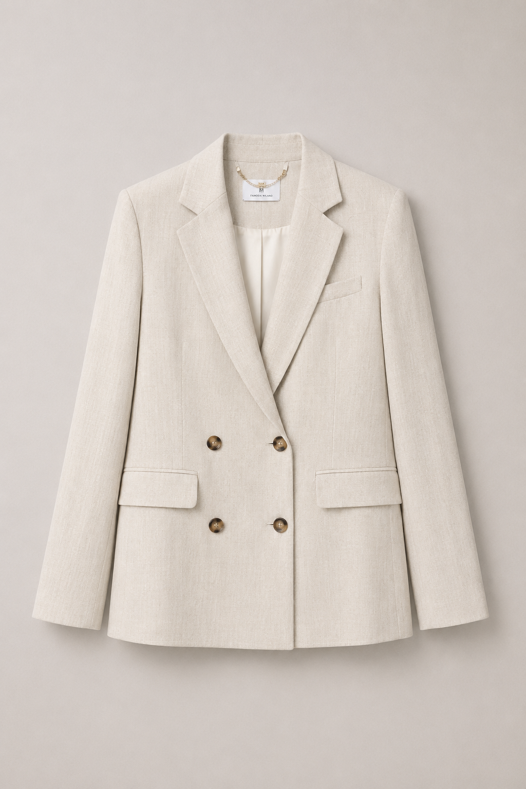 Blazer Doppiopetto in Misto Lino
