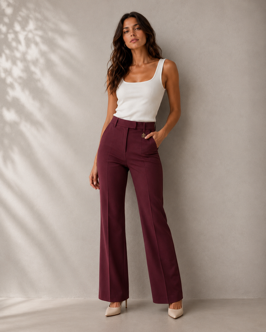 PANTALONE BORDEAUX CHINOS REGULAR DI FRACOMINA