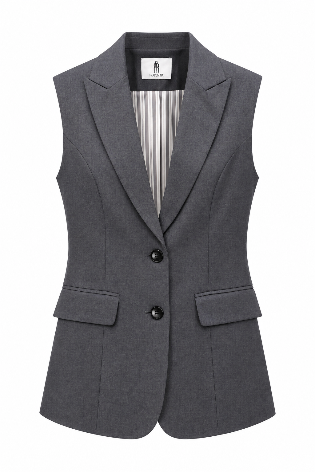 Gilet Blazer Fracomina Grigio Antracite