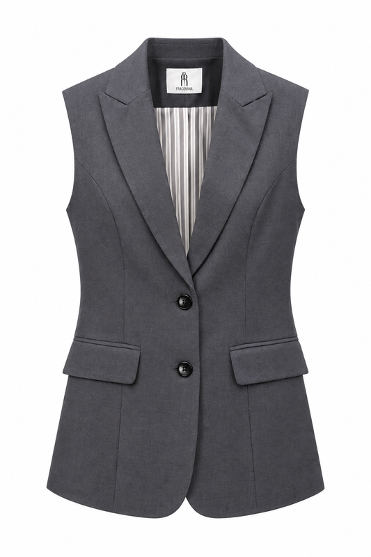 Gilet Blazer Fracomina Grigio Antracite