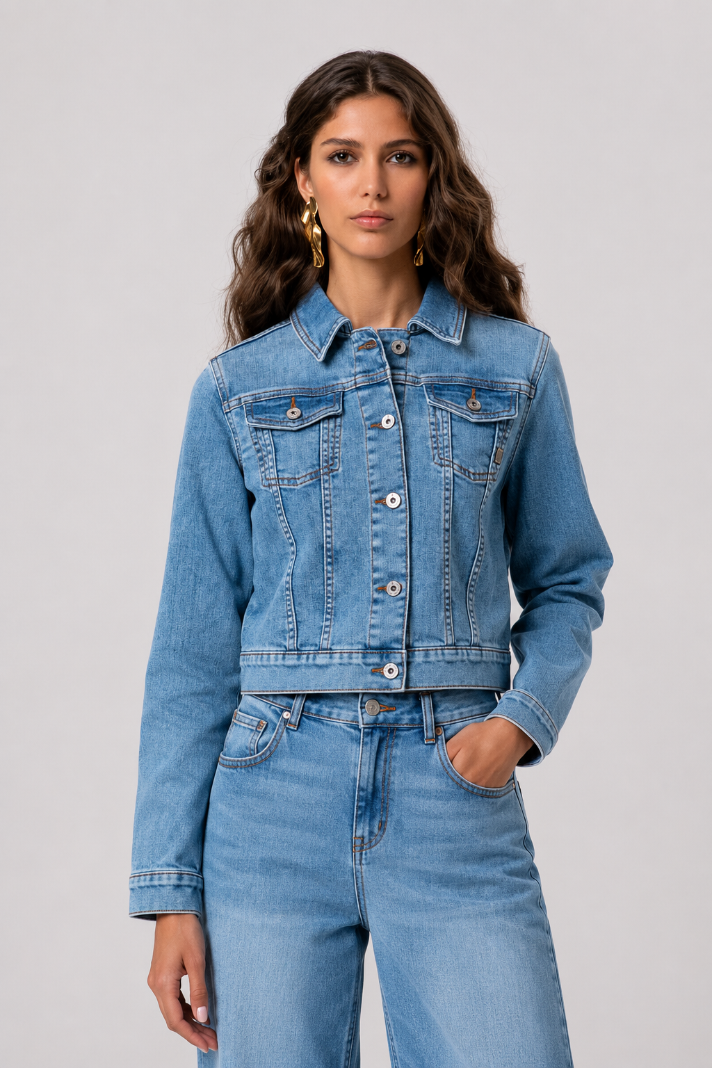 Giacca in denim cropped