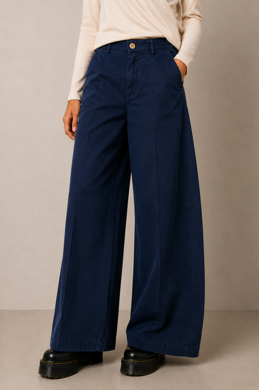 Pantalone Chino Flare Fracomina – Blu Navy