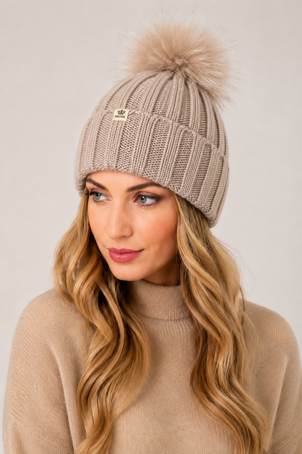 Cappello Regina 100% Lana – Beige