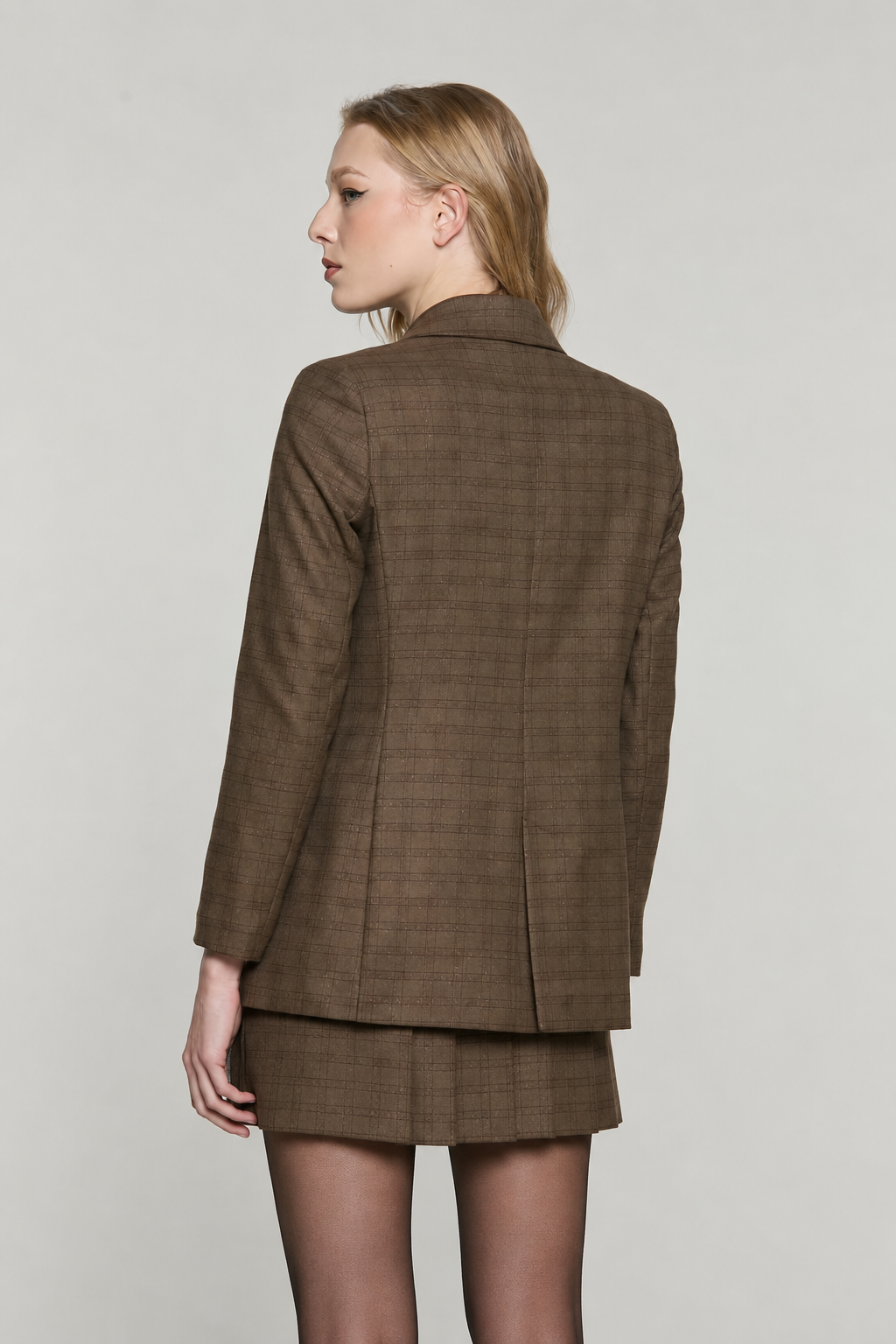 Giacca SUPERIOR lunga manica lunga doppio petto con spille quadri più lurex