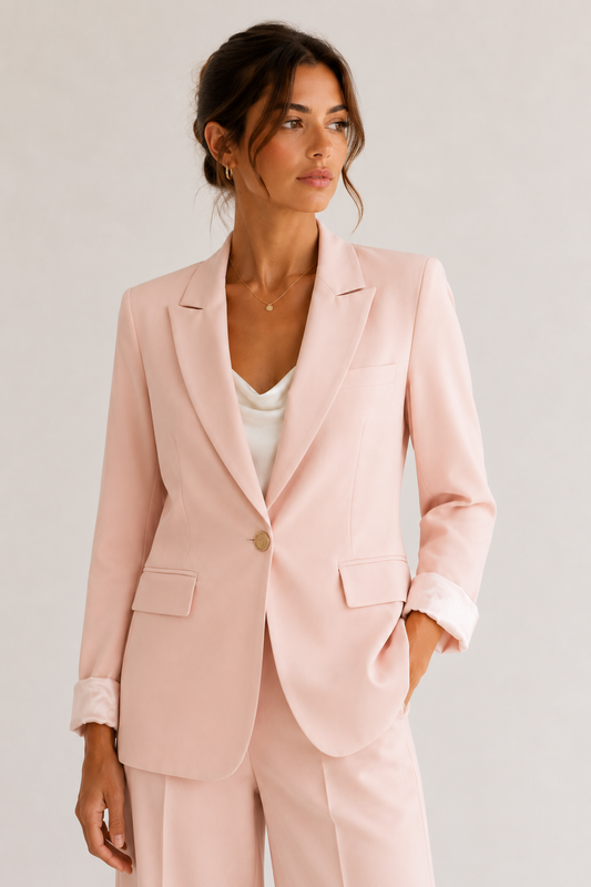 Blazer Monopetto Rosa Cipria