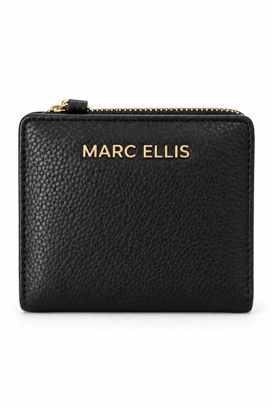 Portafoglio Marc Ellis Rose Do nero con dettagli oro