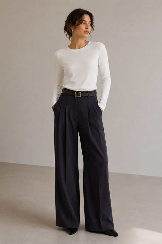 Pantalone palazzo Dixie con cintura P845B042A