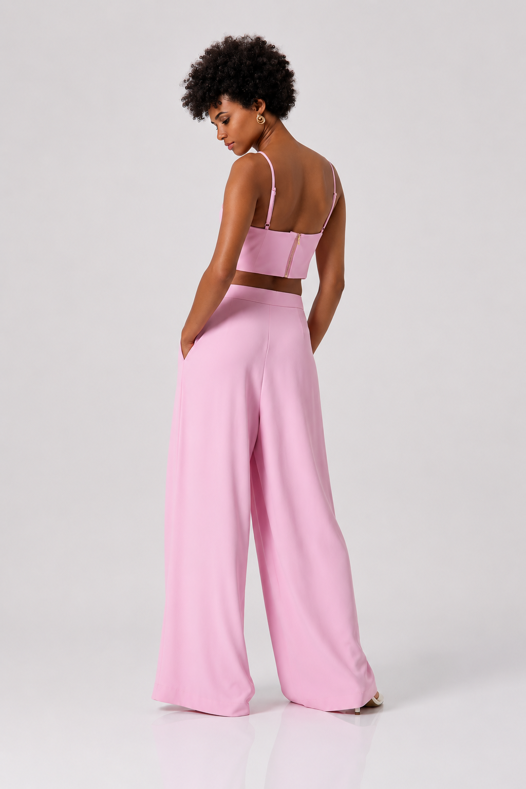 Pantalone Flare con Piega