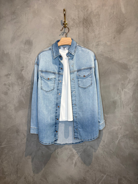 CAMICIA OVERSIZE DI JEANS