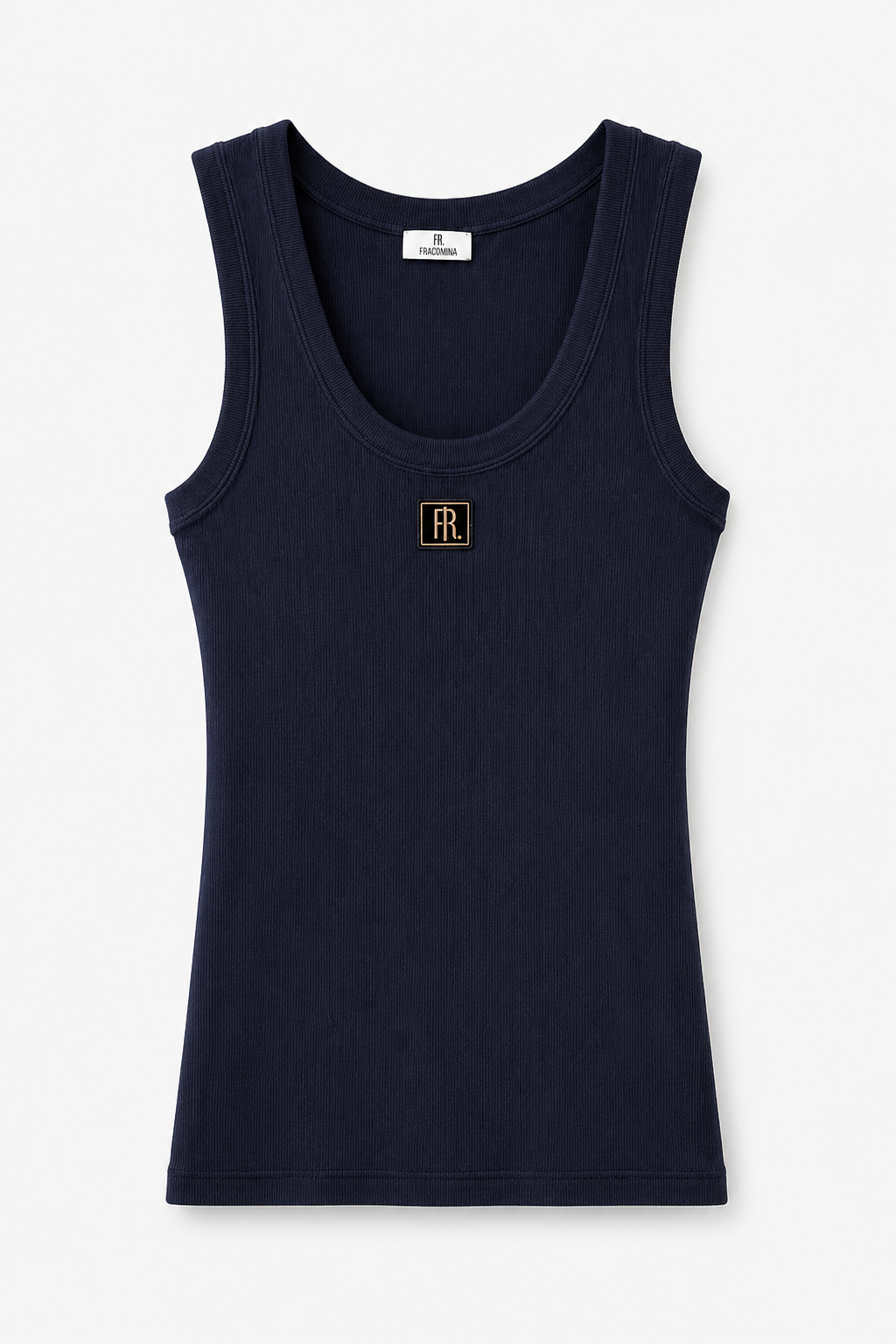 Canotta Fracomina blu navy con logo
