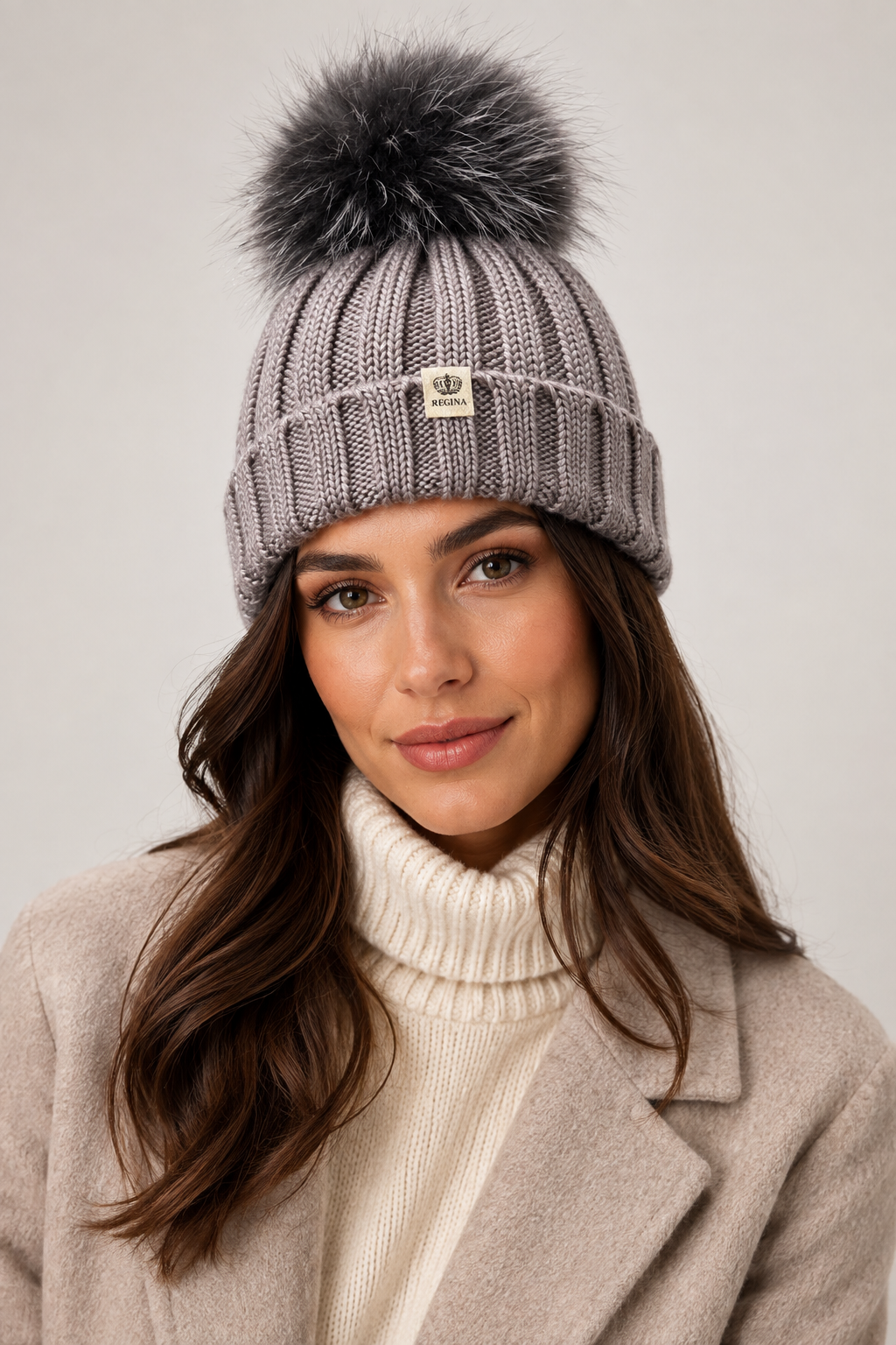Cappello Regina 100% Lana – Grigio Perla