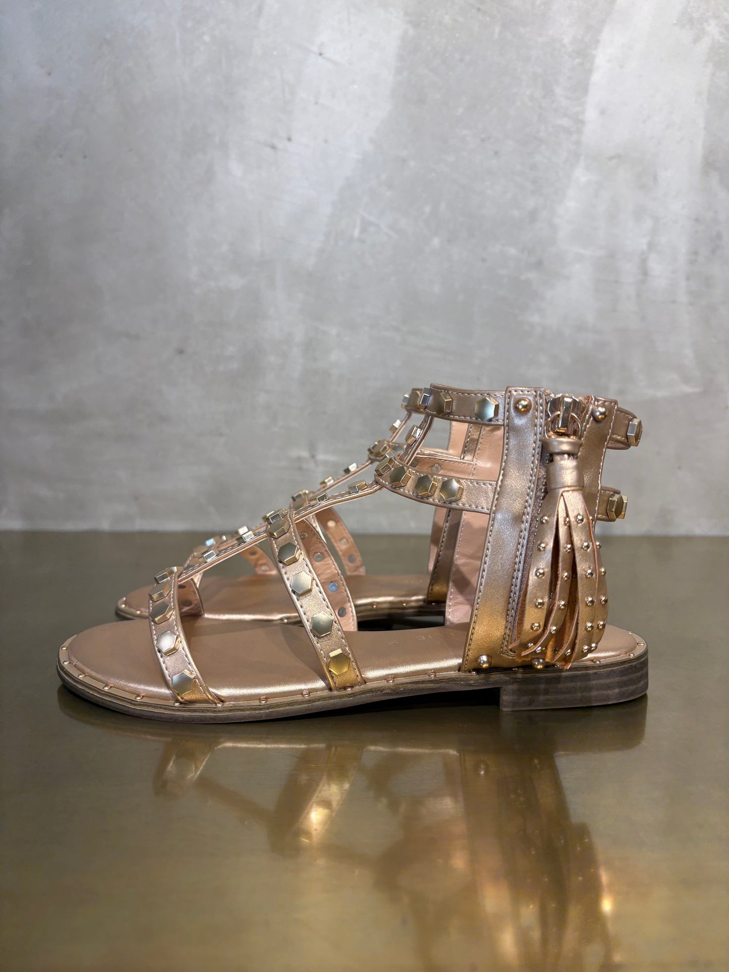 SANDALI FLAT ORO ROSA