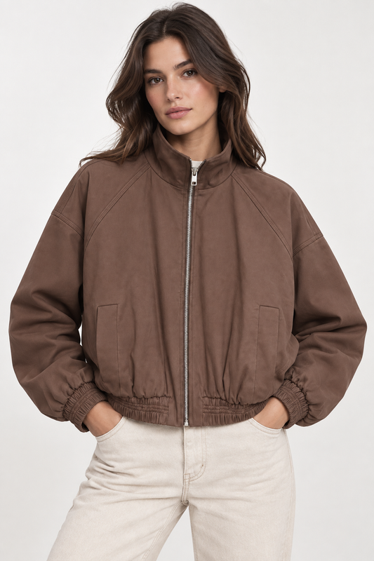 Giacca bomber color cioccolato ELEH