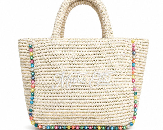 BORSA MARC ELLIS CON PERLINE MULTICOLOR