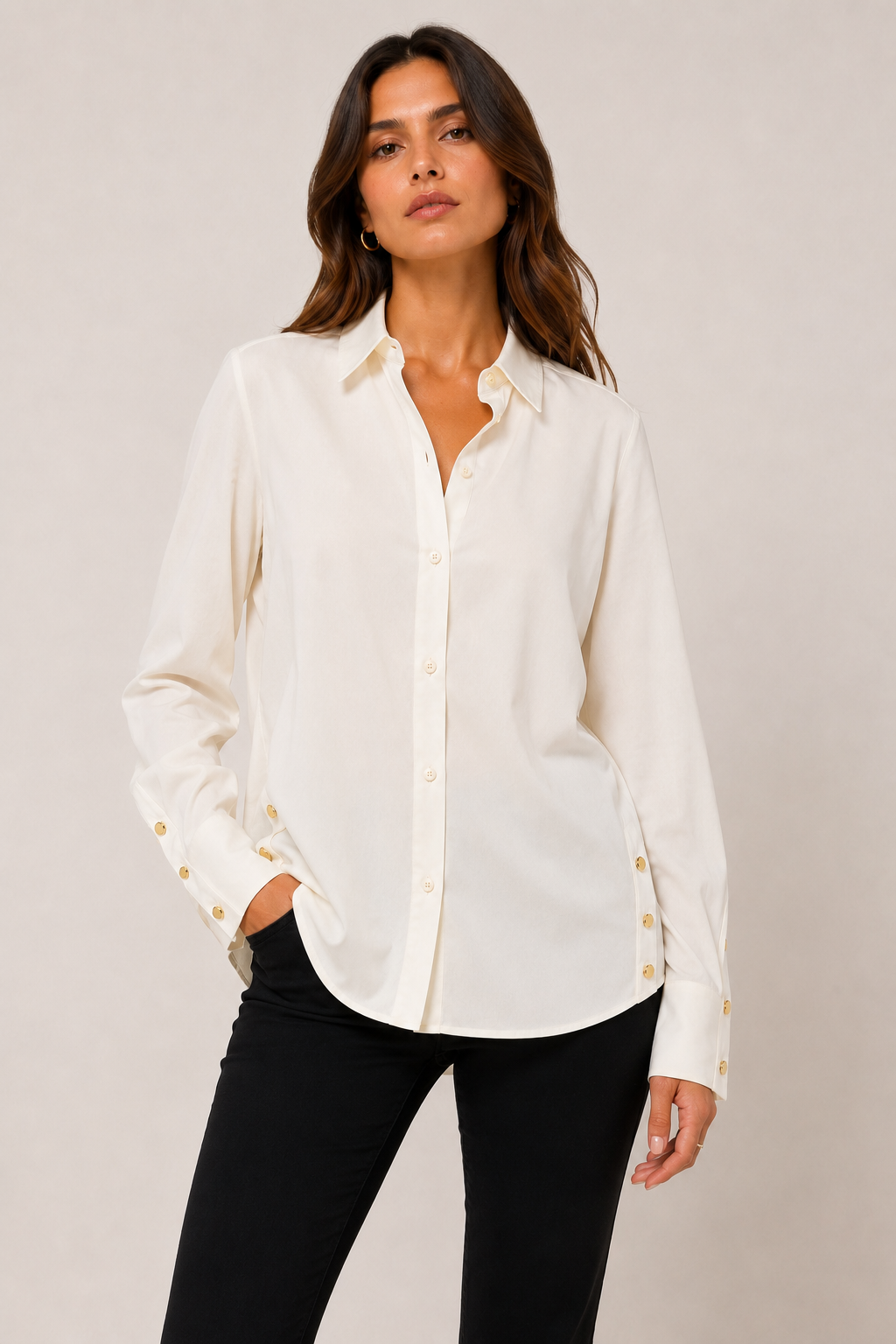 Camicia oversize Fracomina color Cream