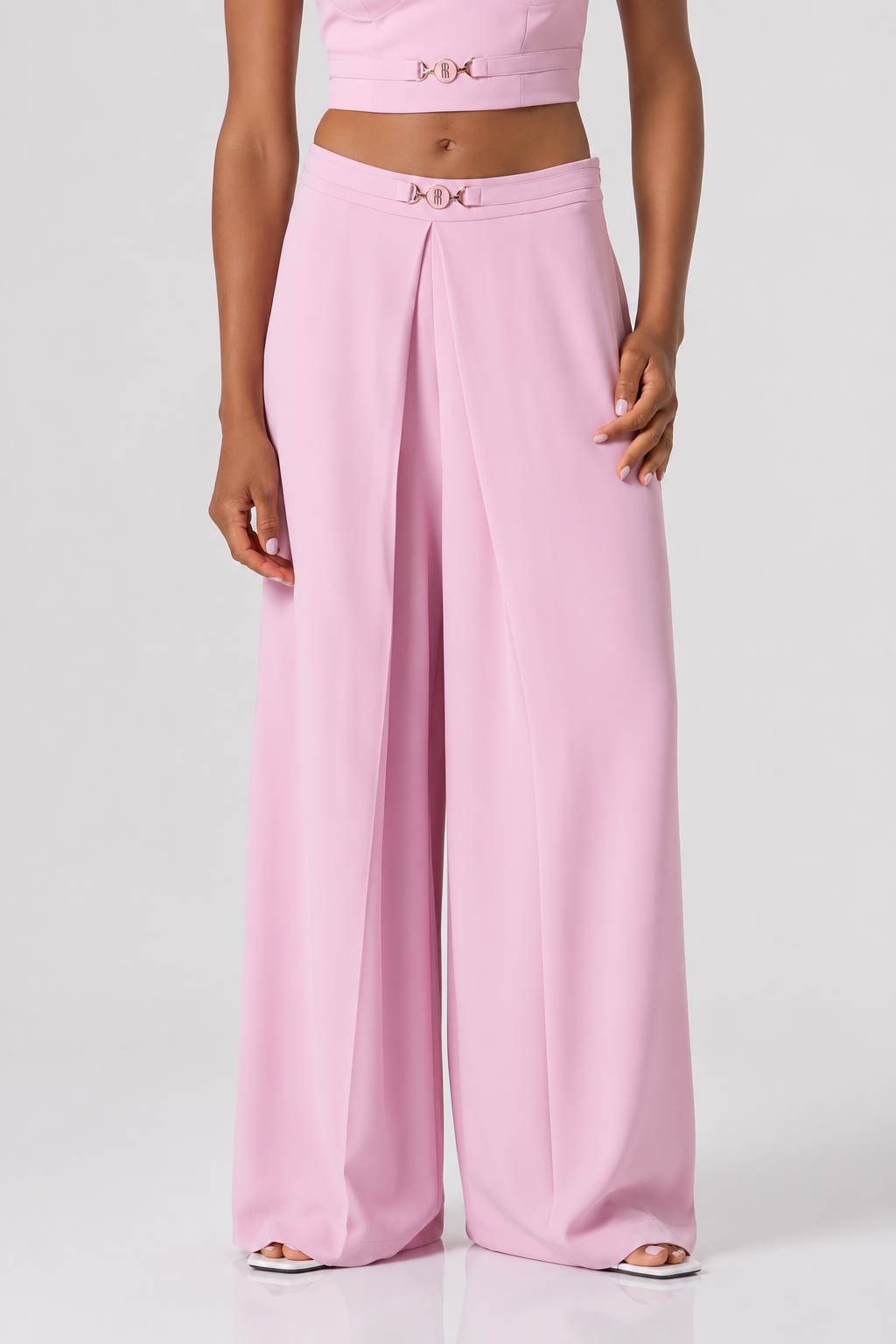 Pantalone Flare con Piega