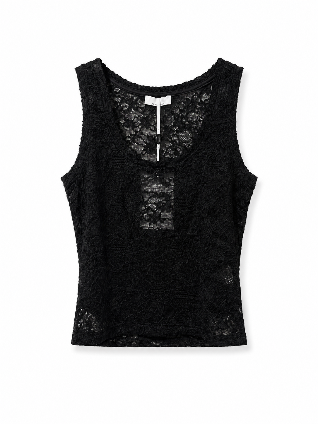 TOP LACE TANK NERO DI FRACOMINA