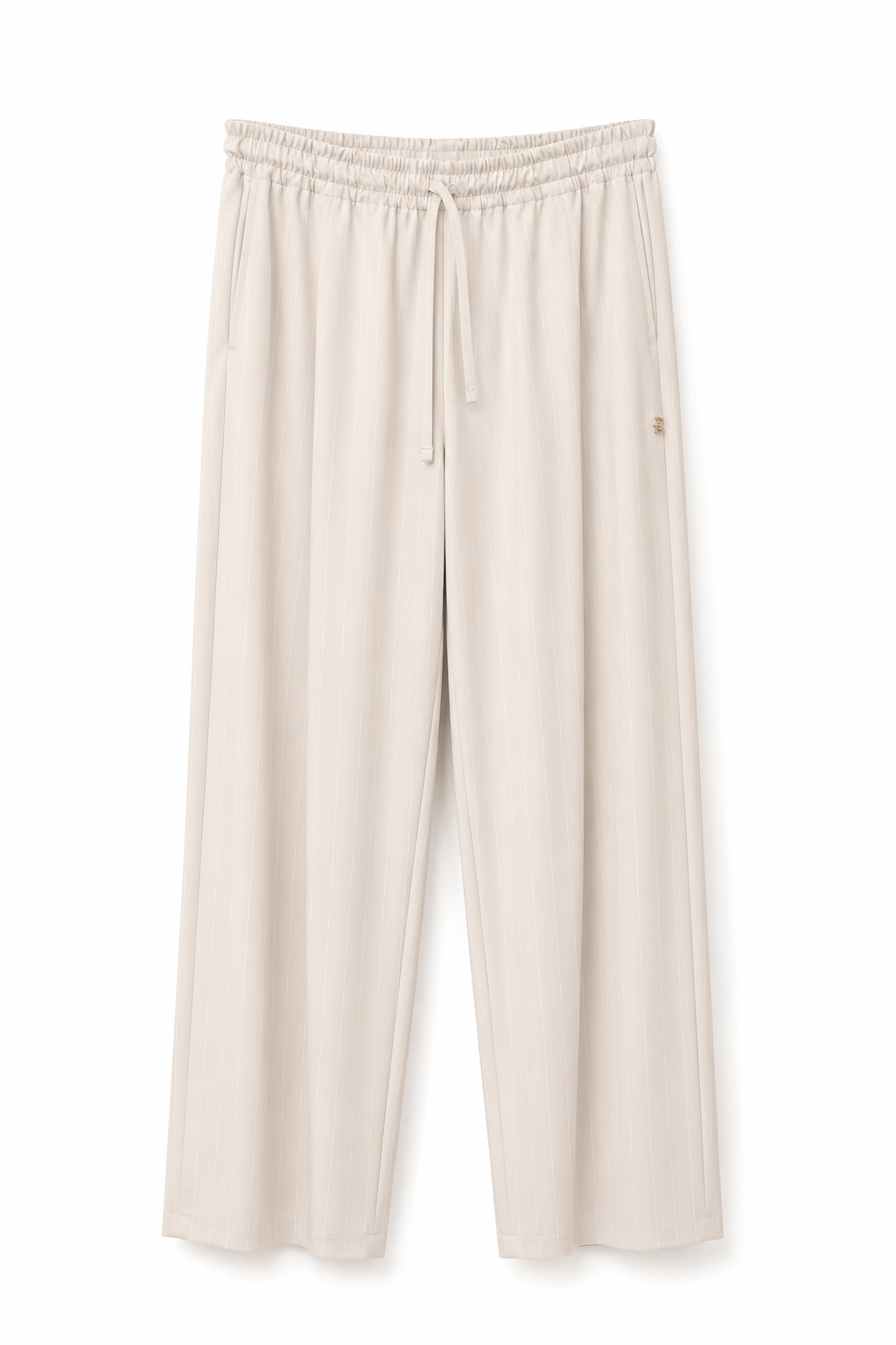 Pantalone Gessato con Coulisse Hinnominate – Beige