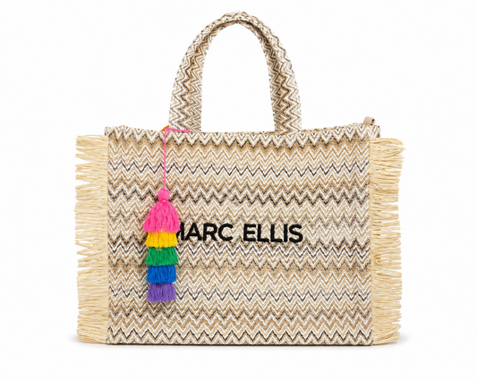 Borsa mare Marc Ellis con nappa multicolor