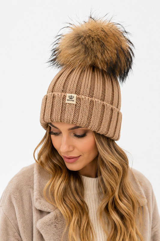 Cappello Regina 100% Lana – Cammello