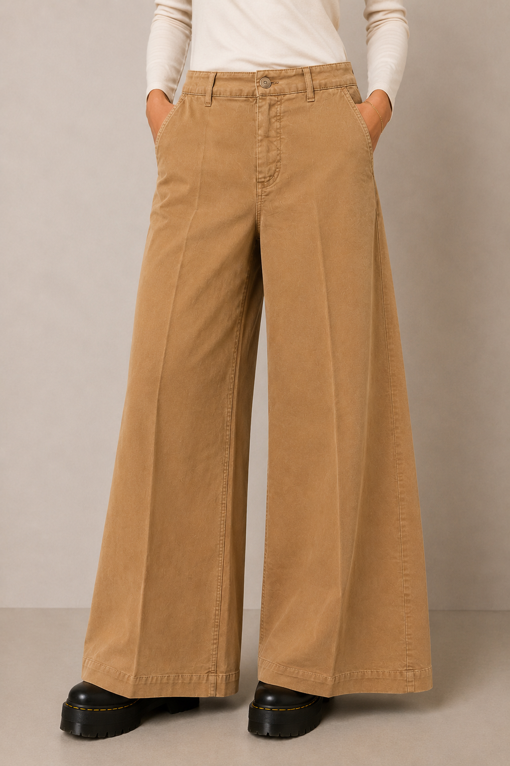 Pantalone Chino Flare Fracomina – Camel