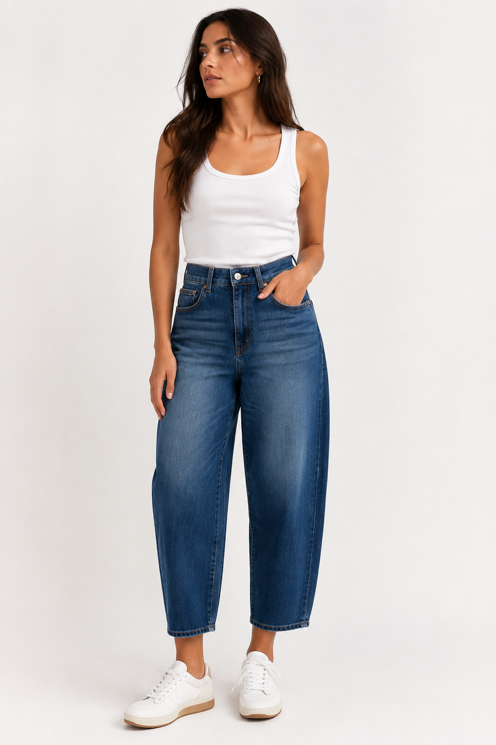 JEANS BALOON STONE WASH FRACOMINA