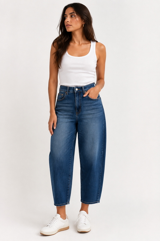 JEANS BALOON STONE WASH FRACOMINA