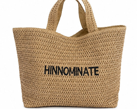 BORSA MARE HINNOMINATE IN RAFIA INTRECCIATA