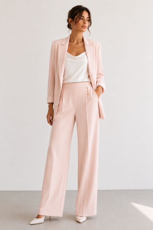 Pantalone Palazzo Rosa Cipria