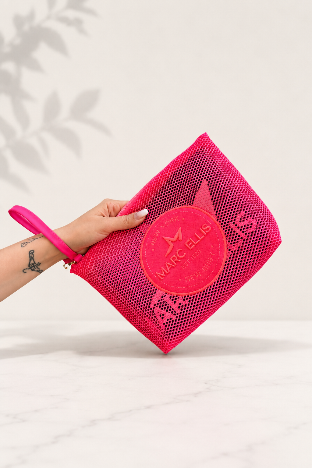 POCHETTE MARC ELLIS fucsia in rete