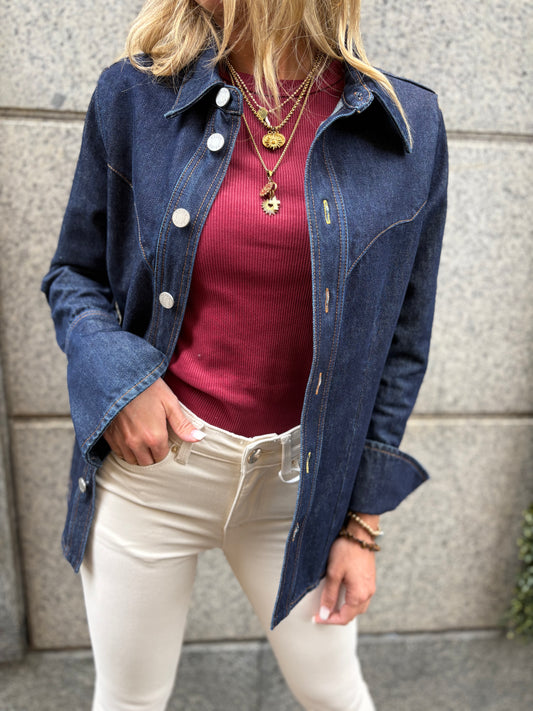 GIACCA IN DENIM BLU SCURO