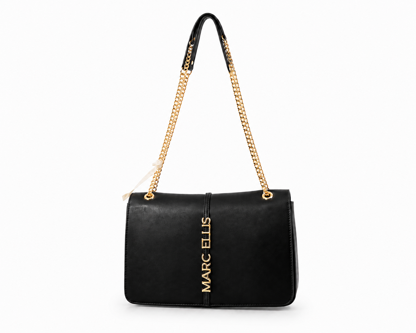 BORSA A SPALLA MARC ELLIS NERA CON CATENA DORATA