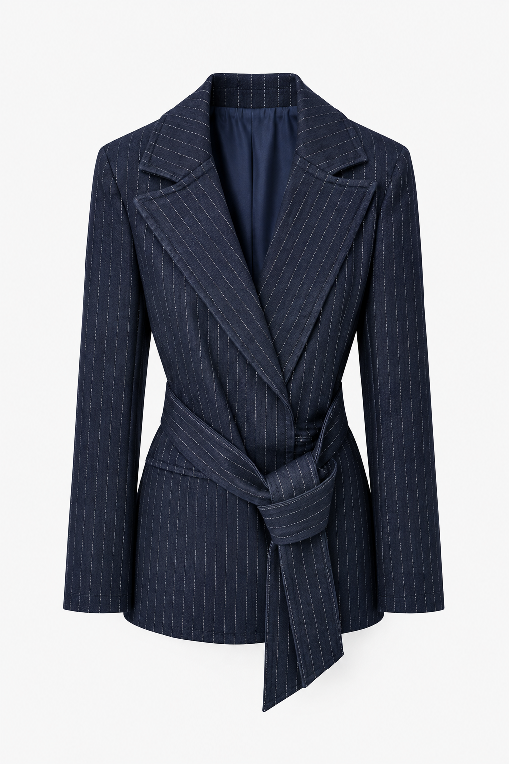 Giacca gessata in denim FRACOMINA